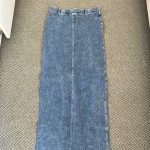 Hardtail denim maxi skirt